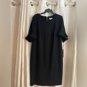 Calvin Klein 18W Black Midi Dress